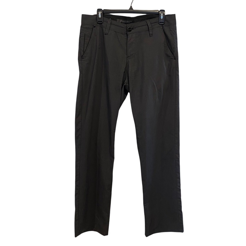 Prodigy Mens Size 32 Performance Chino Pants Charcoal Grey Techwear Straight Leg